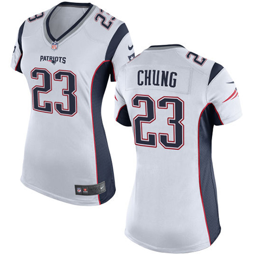 Nike Patriots #23 Patrick Chung White Women's Stitched NFL New Elite Jersey